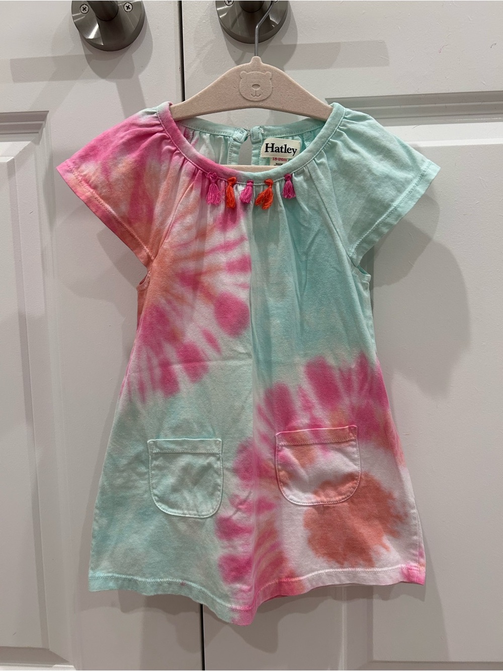Hatley Girls Tie-Dye & Tassel Pocket Dress